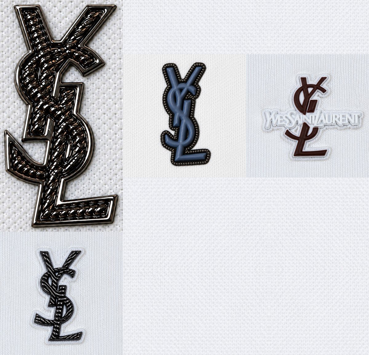 Complete Saint Laurent collection of 4 logo designs